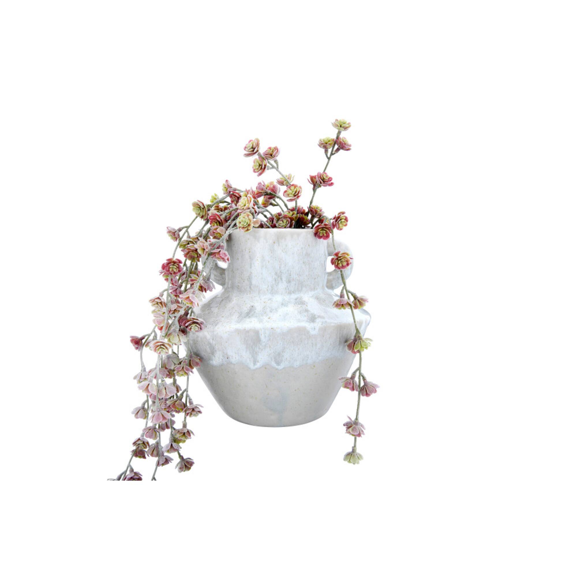 Hello Honey® 8.25" Stoneware Vase With Reactive Glaze Finish & Vertical Handles